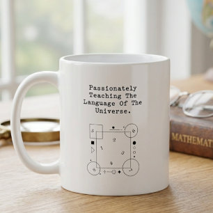 Caneca De Café Linguagem do Universo Ensino de Matemática Apaix