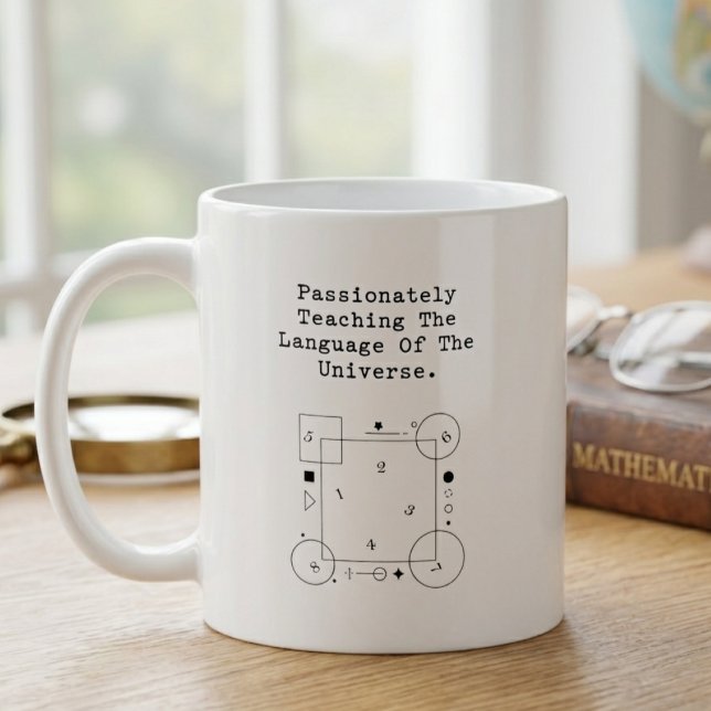 Caneca De Café Linguagem do Universo | Ensino de Matemática Apaix (Criador carregado)