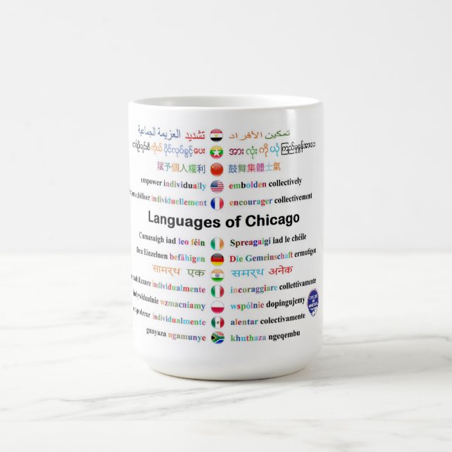 Caneca De Café Línguas de Chicago (Centro)