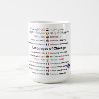 Caneca De Café Línguas de Chicago