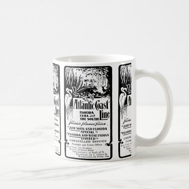 Caneca De Café Linha atlântica estrada de ferro 1934 da costa (Direita)