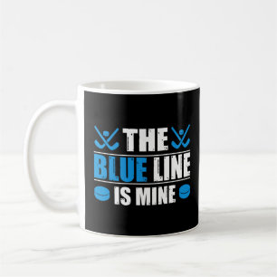 Caneca De Café Linha Azul de Hóquei