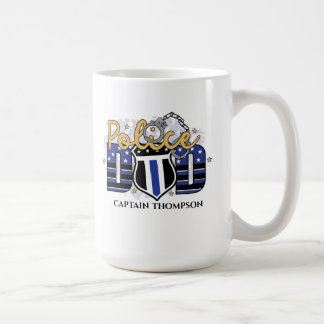 Caneca De Café Linha Azul de Sinalizador de Crachá de Polícia Per