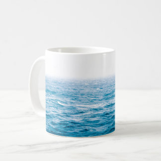 Caneca De Café Linha azul do oceano Ombre