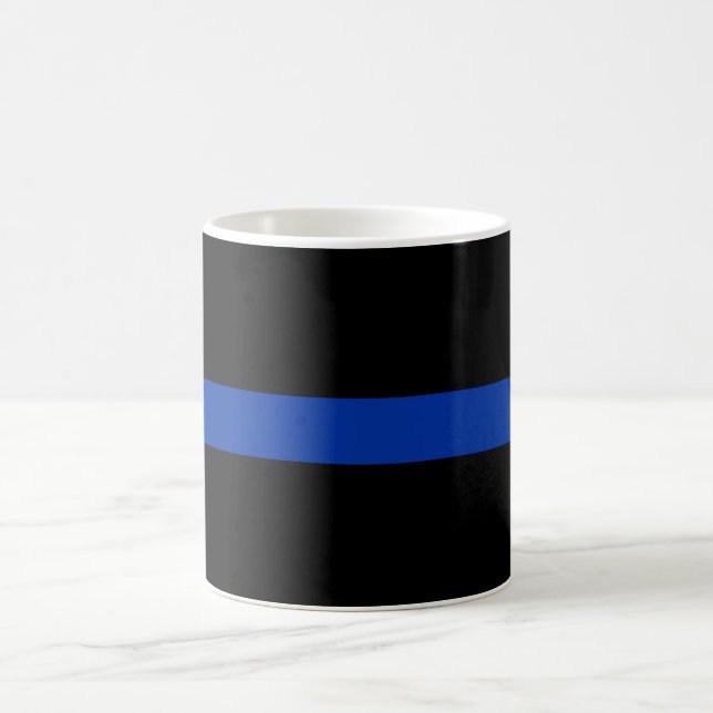 Caneca De Café linha azul fina lei da polícia (Centro)