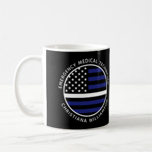 Caneca De Café Linha branca fina personalizada Sinalizador EUA EM