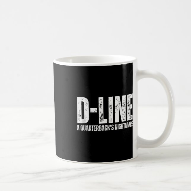 Caneca De Café Linha D A Quarterbacks de futebol Lineman T (Direita)