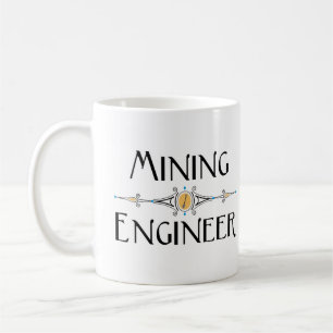 Caneca De Café Linha decorativa do Engenheiro de mineração