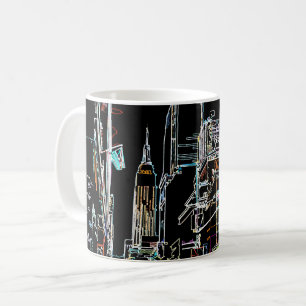 Caneca De Café Linha do horizonte colorida em Manhattan