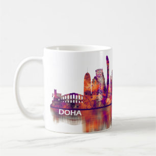 Caneca De Café Linha do horizonte de Doha