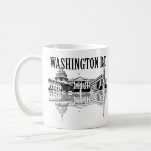 Caneca De Café Linha do horizonte de marcos do Washington Dc