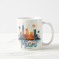 Linha do horizonte de Miami City Florida