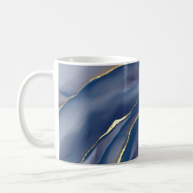 Caneca De Café Linha Dourada: Inkscape de Abstrato de luxo (Esquerda)