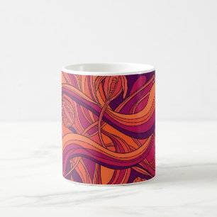 Caneca de Café Linha Laranja Pôr do Sol Vaso de Se