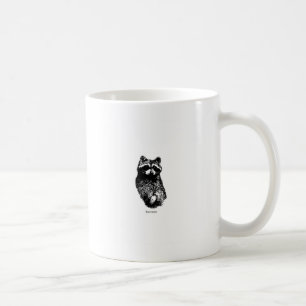 Caneca De Café Linha logotipo do guaxinim da arte