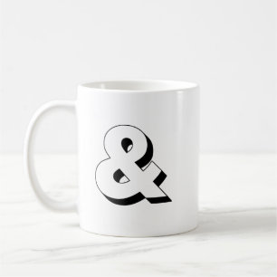 Caneca De Café Linha Negra de Tipografia de Ampersand