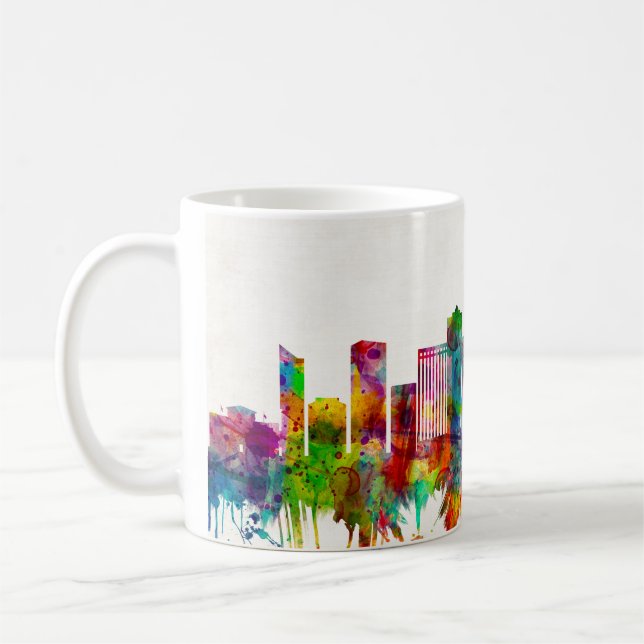 Caneca De Café Linha Skyline da Carolina do Norte (Esquerda)