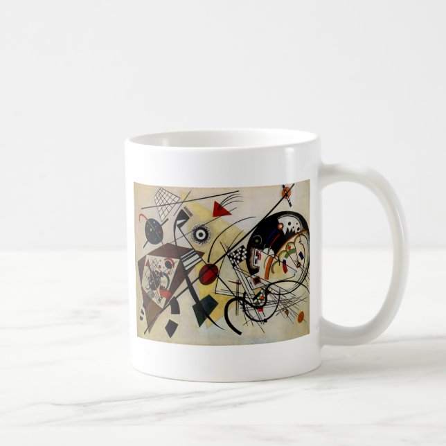 Caneca De Café Linha Transversal Sem Partida do Kandinsky (Direita)