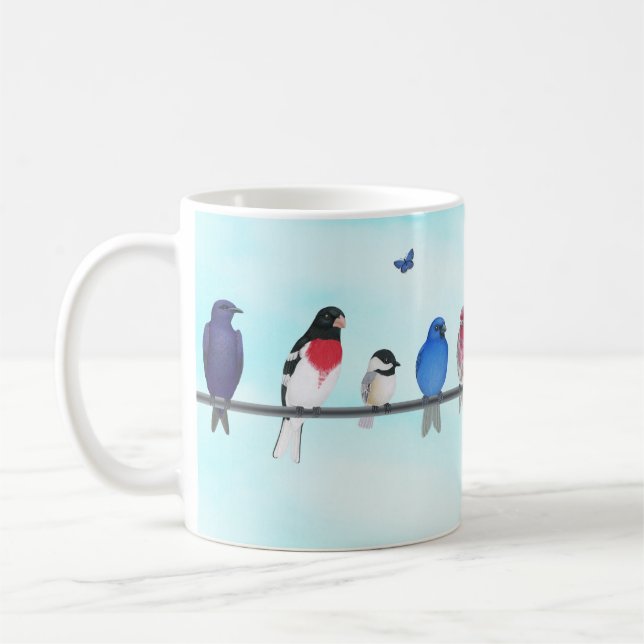 Caneca De Café linhagem 1 de aves do quintal (Esquerda)