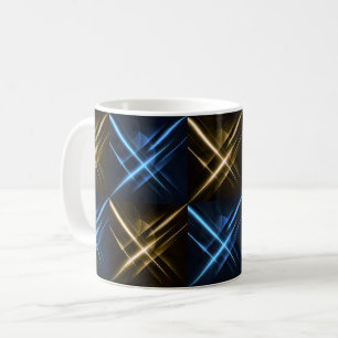 Caneca De Café Linhas Abstratas Brilhantes