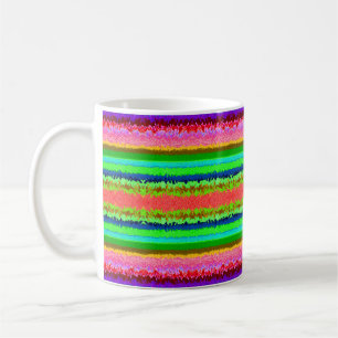 Caneca De Café Linhas abstratas coloridas fofas