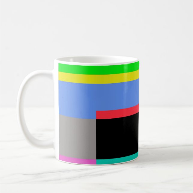 Caneca De Café Linhas coloridas (Esquerda)
