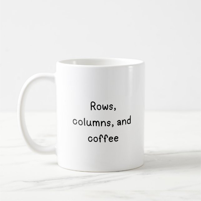 Caneca De Café Linhas, colunas e café (Esquerda)