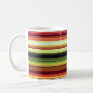 Caneca De Café Linhas de Cores de Outono