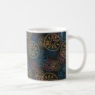 Caneca De Café Linhas de Dólar Vermelho Amarelo Azul