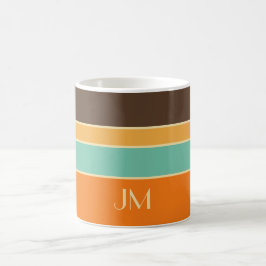 Caneca De Café Linhas de estilo retrorreflector horizontal colori