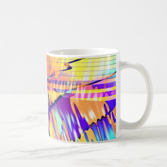 Caneca De Café Linhas e Ondas Líquidas (Direita)