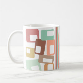 Caneca De Café Linhas e Retângulos