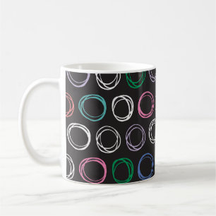 Caneca De Café Linhas Empurradas: Design sem costura desenhada à