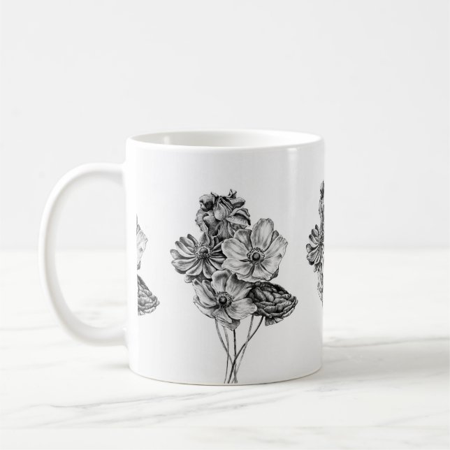 Caneca De Café Linhas fetais e horários de café (Esquerda)