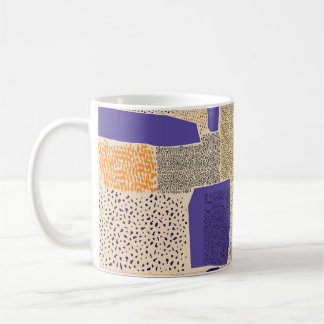 Caneca De Café Linhas Geométricas Disparadas: Abstrato Art