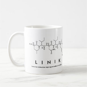 Caneca De Café Linik peptide name mug