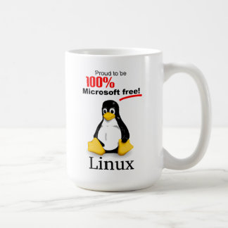 Caneca De Café Linux Large Coffee Mug (Esquerda) - Microsoft Free