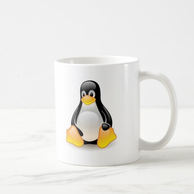 Caneca De Café Linux-pinguim-Tux (Direita)