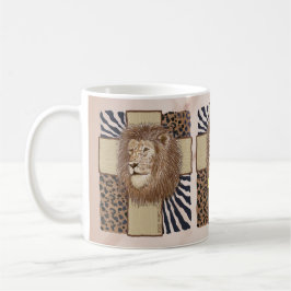 Caneca De Café Lion Christian Cross Mug