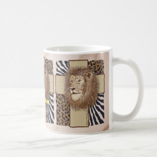 Caneca De Café Lion Christian Cross Mug