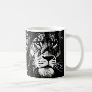 Caneca De Café Lion Face Rei Animais Modelo Pop