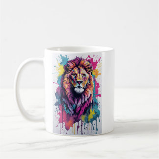 Caneca De Café Lion Mug Colorida