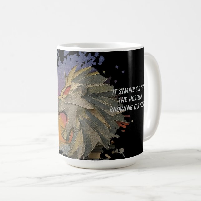 Caneca De Café Lion Papercut Classic Coffee Mug (Frente Esquerda)