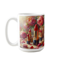 Lipstick e flores - pintura impressionista