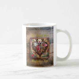 Caneca De Café Lipstick Flores Heart Steampunk Series