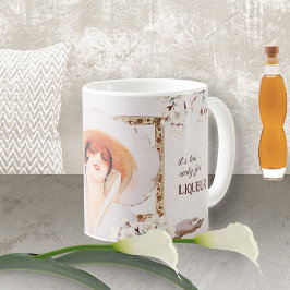 Caneca De Café Liqueur Rústico Divertido Vintage da Mamãe Creme