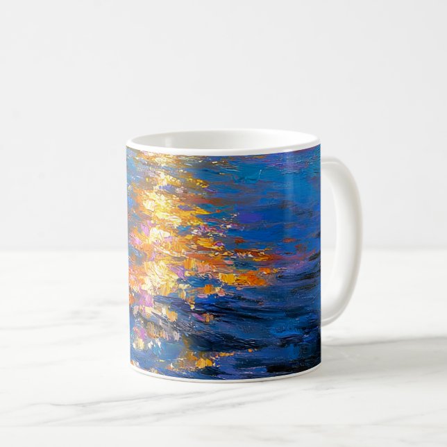Caneca De Café Liquid Fire at Dusk (Frente Esquerda)