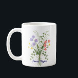 Caneca De Café Lírio do Vale Personalizado da Flor de Nascimento<br><div class="desc">Celebre uma conexão especial com nossa Caneca Personalizada com Flor de Nascimento em Aquarela. Com uma ilustração floral que representa a beleza única do mês de nascimento, esta caneca combina estilo artístico com funcionalidade cotidiana. As texturas suaves e etéreas da aquarela sobressaem contra a cerâmica nítida, criando uma peça que...</div>