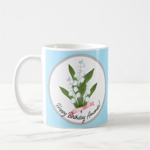 Caneca De Café Lírio-do-vale, retrô