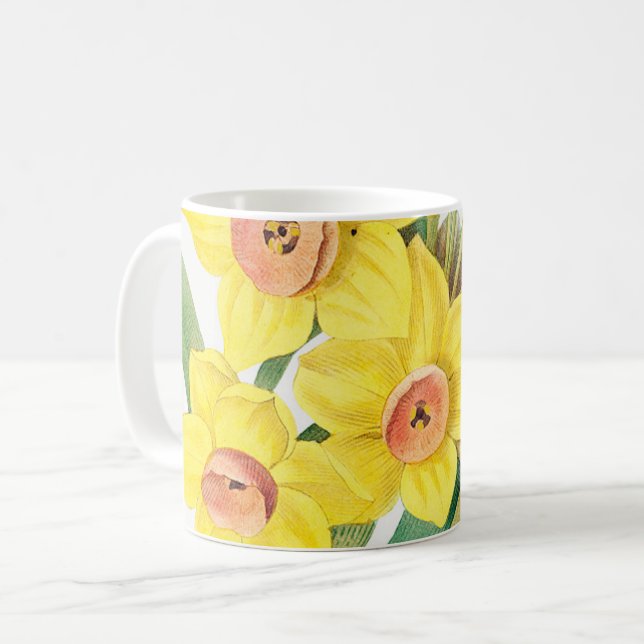 Caneca De Café Lírio Sagrado Chinês, Pierre-Joseph Redouté,  (Frente Esquerda)